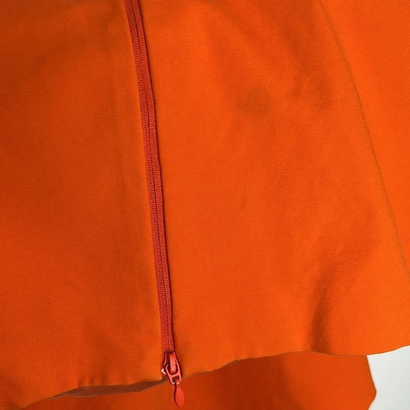 KATE SPADE Saturday Fitted Orange Sleeveless Zip Up V Neck Sheath Dress - Picture 7 of 10